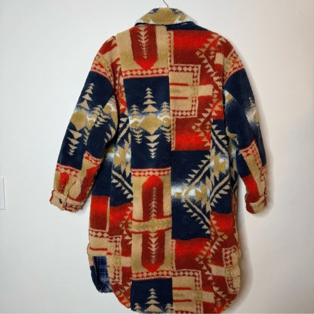 Women’s Anthropologie Pilcro Sherpa  Multicolor Patterned Coat